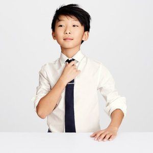 J.Crew Crewcuts Boys' point-collar solid Ludlow button down shirt